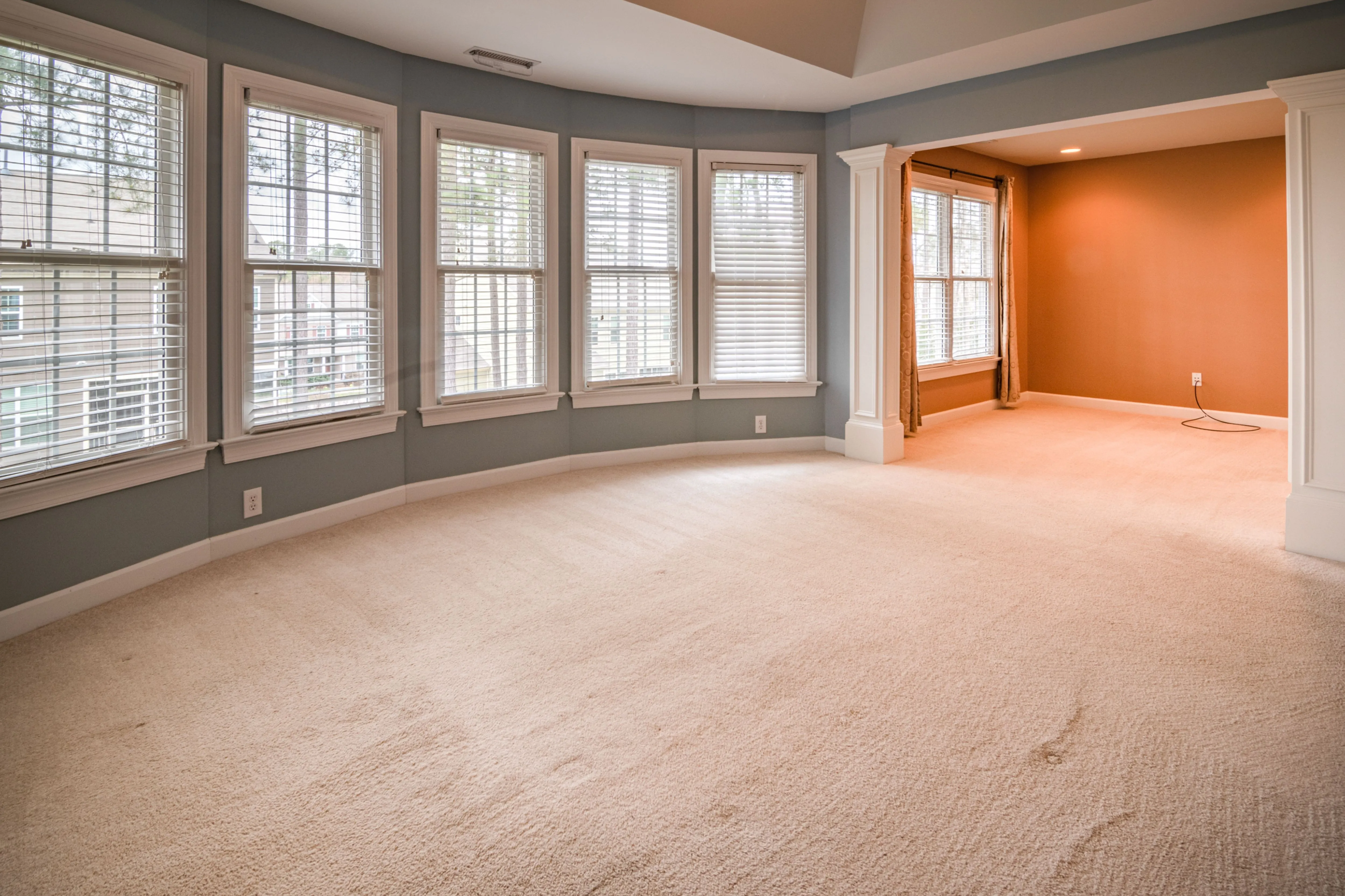 Freshly cleaned carpet in a bright Soquel, CA sitting room